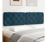 Vorpalize Tête de lit en velours bleu 180 cm avec surpiqûre en losanges, coussin doux pour lit, montage mural, avec fermeture éclair, pour chambre à coucher, confort et design classique