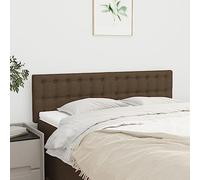 Vorpalize Tête de lit marron foncé - 144 x 78/88 cm - Avec housse en tissu - Réglable en hauteur - Tête de lit stable pour une assise confortable - Convient pour les cadres de lit et la décoration de