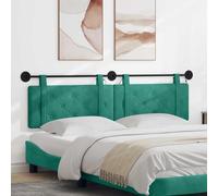 Vorpalize Tête de lit suspendue avec lumière en velours turquoise, montage mural avec éclairage, coussin décoratif pour chambre à coucher, housse confortable, design moderne, utilisation polyvalente