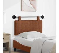 Vorpalize Tête de lit suspendue en polyuréthane vieilli marron clair, moderne pour lit, baldaquin élégant avec éclairage, housse durable et montage facile pour chambre à coucher