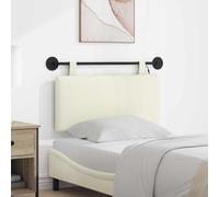 Vorpalize Tête de lit suspendue en velours côtelé crème clair pour lit, montage mural, rembourrée, polyvalente, matériau durable, design moderne, idéale comme dossier ou toase de lit