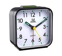 VORRINC Réveil Analogique Silencieux De Voyage, Petit Avec Lumineux Snooze Sans Tic-Tac (Blanc)