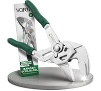 VORTA® Clé à Pince 180mm Pince Multiprise 30mm Plomberie | Acier chrome-vanadium trempé, EasyClick réglable en continu, fabriqué selon DIN, pince multiprise pour chauffage