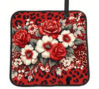Vortithora Coussin de siège de stade pliable à motif floral et léopard imperméable et portable, petit tapis de camping pour camping, voyage, sports de plein air, événements