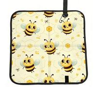 Vortithora Coussin de siège de stade pliable en nid d'abeille, imperméable, portable, petit tapis de camping, voyage, sports de plein air, événements