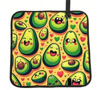 Vortithora Cute-Love-Avocado Coussin de siège de stade pliable imperméable et portable Petit tapis de camping pour camping, voyage, sports de plein air événements