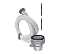 Vortiva Tuyau de pompe de piscine 1,5 m 40 mm avec adaptateur B pour Intex | Plastique résistant aux UV, pinces en acier inoxydable, 40 mm de diamètre, débit d'eau amélioré, installation facile
