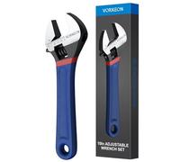 VORXEON CLE A MOLETTE Réglable Clé à Molette Grande Ouverture jusqu'à 30mm /1.18in Clef à Moletteen acier à haute résistance métrique/impériale avec poignées antidérapantes pour bricoleur