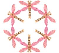 VOSAREA 10 Pièces Breloques Loisirs Créatifs Mini Libellule en Résine et Plastique Rouge, Décor de Jardin Miniature, pour Bricolage DIY