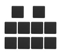 VOSAREA 10 Pièces Cache-fins Bords Chanfreinés Lisses Ajustement Précis Standardisés en Plastique Noir pour Profilé Aluminium 30x30mm pour Atelier et Exposition