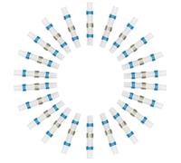 VOSAREA 100 Pièces Connecteurs Bout à Bout Thermorétractables, Manchons de Soudure, Isolés, Bleu, Pe et Étain, 16-14 Awg, pour Câbles Électriques, Raccordement Rapide des Fils