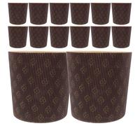 VOSAREA 25 Pièces Tasse à Pâtisserie de Fête 25 Caissettes 4 Pouces en Papier Marron pour Moule à Panettone Résistantes à L’huile Adaptées aux Cupcakes Fêtes de Mariage
