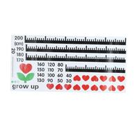 VOSAREA 2feuilles Toise De Croissance Pour Garçon Fille Autocollants Muraux De Dessin Animé Lot De Stickers Cœurs Décoration Chambre Garçon Fille Intérieure