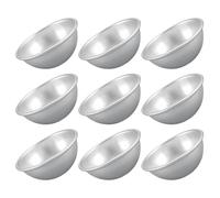 VOSAREA 9pièces Moule à Tartelettes Demi-sphériques Aluminium Moule à Pâtisserie Résistant Chaleur pour Tartes Quiches et Gâteaux Ustensile de Cuisson Léger et Facile à Nettoyer