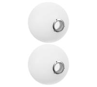 VOSAREA Abat-jour boule G9 en plastique blanc laiteux 2 pièces, 60 mm, design élégant, lumière douce, pour lampadaire et salon