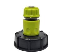 VOSAREA Adaptateur pour Réservoir IBC en Plastique Jaune, Raccord Rapide Facile à Utiliser pour Tuyau, pour Jardinage et Usage Professionnel, 1 Set Complet
