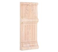 VOSAREA Applique Installation Facile en Bois Sculpté Style Vintage Non Peint Éléments Décoratifs Beige pour Décoration Murale et Cheminée pour Maison