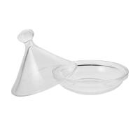 VOSAREA Assiette Dessert en Verre avec Couvercle, Plateau Élégant | Design Raffiné, Usage la Cuisine et Table de Fête, Conserve les Douceurs Fraîches, Nettoyage Facile