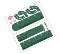 VOSAREA Autocollant Mural Toise Autocollante en Pvc Vert Style Cactus Cartoon pour Décoration de Chambre D'garçon et Filles, Mesure Facile Hauteur, pour DIY et Maison
