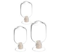 VOSAREA Bocaux en Verre Légers et Faciles à Transporter Lot de 3 Couvercle pour Rangement D'allumettes Capacité 125ml, 250ml et 500ml, Décoration Intérieure