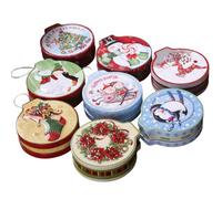 VOSAREA Boîte à Bonbons Ronde en Fer-blanc pour Noël, Édition Spéciale Fête Xmas, Design Pingouin, pour Collections et Mariages, Technologie Avancée