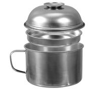 VOSAREA Boîte Bento Adulte 2650ml en Acier Inoxydable Double Compartiment | Couvercle Transformable en Bol, Intérieur 550ml, Grand Récipient 1400ml, Poignée Pratique pour Repas à Emporter