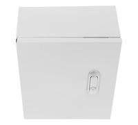 VOSAREA Boîte de Jonction Extérieure Armoire Épaisse en Acier Inoxydable Blanc, Coffret Électrique Étanche Contrôle de Distribution de Puissance à Serrure Longue pour Installation Murale