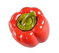 VOSAREA Boîte de Rangement en Céramique de Piment 130 Ml Rouge Hermétique Multifonction pour Thé, Épices et Snacks, Pot de Conservation Alimentaire Cuisine Maison