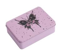 VOSAREA Boîte de Rangement en Fer Rectangulaire Rose avec Couvercle, Boîte à Biscuits et Bonbons pour Maison et Bureau, Coffret Présent Métallique Pratique et Décoratif, pour Organiser