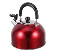 VOSAREA Bouilloire Sifflante en Acier Inoxydable 3l Rouge avec Design Unique et Résistance la Déformation Maison Cuisine