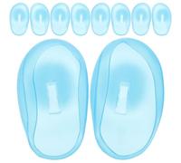 VOSAREA Cache-oreilles Protection Anti-taches en Silicone Bleu Réutilisable Lot de 5 Doux et Confortable pour Teinture Capillaire pour Salon de Coiffure