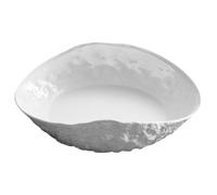 VOSAREA Céramique Blanche Assiette Creuse Coquillage, Facile à Nettoyer | Usage Quotidien, Dessert, Service de Table, Forme Coquille, Vaisselle Raffinée pour Maison et Boutique