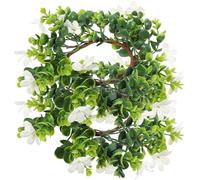 VOSAREA Couronne de Bougies 2 Pièces en Eucalyptus Artificiel 25 Cm Décoration Suspendue pour Fête et Mariage Anneaux de Bougies Réalistes