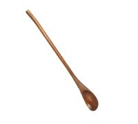 VOSAREA Cuillère en Bois Marron à Long Manche Multi-usage, Ustensile Cuisine Hautement Poli pour Mélanger et Servir, Salade Miel