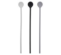 VOSAREA Cuillères à Mélanger en Silicone 3pcs pour Café et Boisson, Facile à Nettoyer et Protègent la Vaisselle, Cuisine Pâtisserie