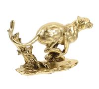 VOSAREA Figurine De Résine Cheetah Décoration Animale pour Salon Bureau Et Jardin Statue Réaliste Artisanat Détaillé pour Décor Intérieur Et Extérieur