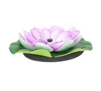 VOSAREA Fontaine Solaire Extérieure Style Lotus pour Bassin, Décoration Flottante pour Jardin, Matériau Abs Solide, Facile à Nettoyer, pour Aménagements Aquatiques