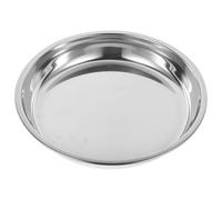 VOSAREA Grand Plat Rond en Acier Inoxydable Épais, Assiette à Hors-d'œuvre Multifonctionnelle, Résistante Corrosion, pour Servir Fruits de Mer et Salades