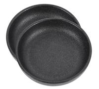 VOSAREA Lot de 2 Plats à Sauce en Céramique Noire, Micro-ondables et Empilables, Forme Ronde pour Restaurant ou Cadeau de Fête