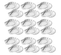 VOSAREA Lot de 50 Moules à Tarte Jetables en Aluminium Argenté, Résistants la Cuisson Congélateur, Réunions Cuisson Four