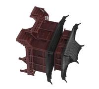 VOSAREA Ornement de Pagode Miniature en Plastique Marron pour Aquarium Noël | Style Chinois Zen, Aspect Réaliste, Entretien Réduit, pour Bonsaï, Gravier de Bassin, Bureau et Décoration Féerique