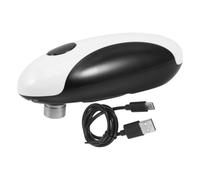 VOSAREA Ouvre-boîte Électrique Automatique Rechargeable, Bouton Unique | Capteur Intelligent, Lame Inox Alimentaire, Formes Rondes Carrées Ovales, pour Bocaux et Boîtes