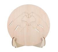 VOSAREA Panneau d'Annonce de Naissance en Bois Gravé pour -Né Présentoir à Bracelets de Maternité 3 Pièces Socle Décoration Murale Bébé Maternité Tableau Commémoratif Bébé