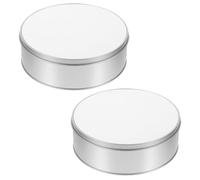 VOSAREA Petite Boîte Ronde Métallique Argentée pour Sublimation Effet D'étanchéité, Boîte à Biscuits Multifonction pour Présents D'anniversaire ou Mariage