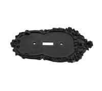 VOSAREA Plaque de Interrupteur Vintage Baroque Noire en Plastique Finition Mate, Surface Résistante aux Rayures et Gravures Gothiques, Adaptée pour Entrée et Salle de Bain