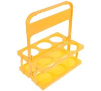 VOSAREA Porte-bouteilles 16-32oz Jaune Pliable en Plastique pour 1 Bouteille Organiseur Multifonctionnel Portable et Solide, pour Transporter des Boissons