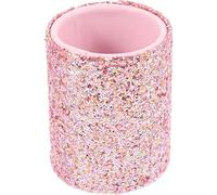 VOSAREA Pot à Pinceaux de Maquillage en Plastique Léger et Robuste Design Délicat et Paillettes, Seau de Rangement Portable pour Coiffeuse à Domicile