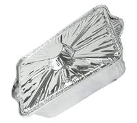 VOSAREA Pot Pratique en Aluminium Résistant Haute Température 2500ml Jetable avec Papier Aluminium Alimentaire Argenté pour Barbecue Extérieur et Fête