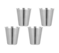 VOSAREA Protège-becs de Théière Accessoire Simple et Généreux pour Usage Quotidien en Acier Inoxydable Argenté, Lot de 4 Pièces, Anti-poussière et Anti-brûlure Domestique