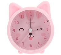 VOSAREA Réveil De Table Silicone Silencieux Lampe De Nuit Design Chat Cartoon Petit Réveil Décoratif pour Garçon Et Filles pour Chambre à Coucher